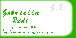 gabriella rudi business card